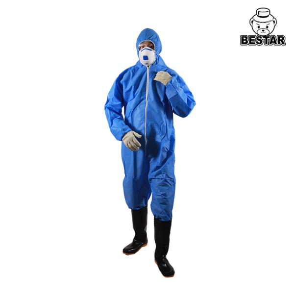 Buy Nonwoven Royal Blue Disposable Medical Coveralls SMS Suit at wholesale prices