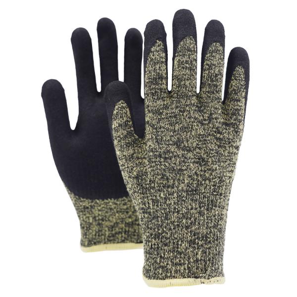 Fireproof A4 Anti Cut Industrial Work Gloves Heat Resistant Aramid Neoprene Work