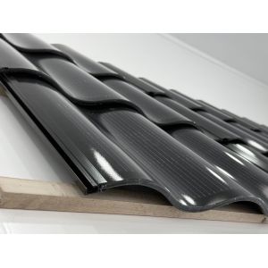 Upbest 50W Black Color Curved BIPV Solar Roof Tile with Advanced Technology and