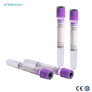 Disposable CE Approved PET / GLASS K2 / K3 EDTA Vacuum Tube 3-9ml