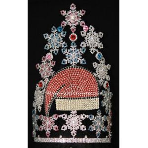 Custom snowman rhinestone crowns custom christmas pageant crowns pageant crowns