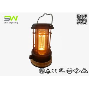Customized Solar Bamboo Camping Lantern Lamp Rechargeable Dimmable 5W