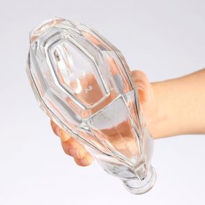 500ml Clear Crystal Glass Liquor Bottle with Customized Logo Design
