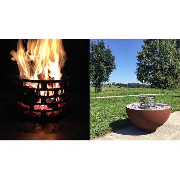 Durable Outdoor Kitchen Barbecue Grills Corten Steel Barbeque Fire Pit Grill