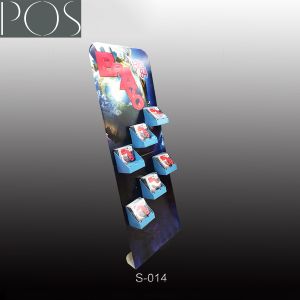 store currugated display stands for show tyre in the exhibition