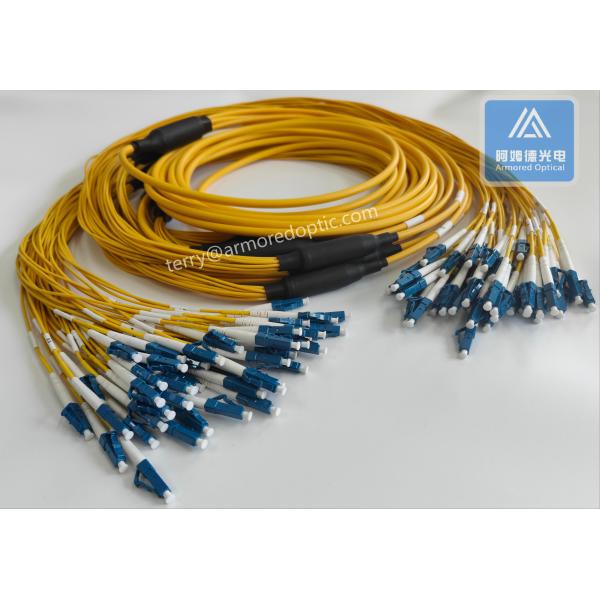 48F SM Flexible Armored Fiber Patch Cord With LC UPC Yellow LSZH 6.0mm