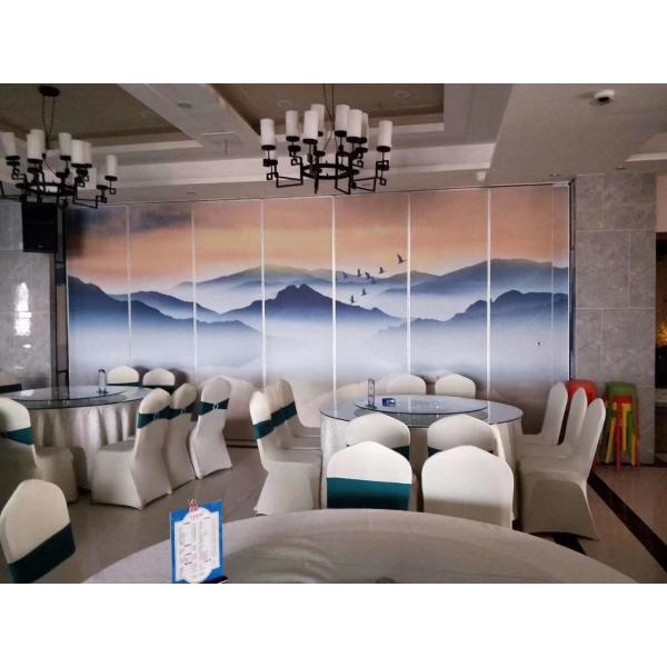 Thickness 85mm Hotel Acoustic Room Dividers With Aluminium Sliding Track