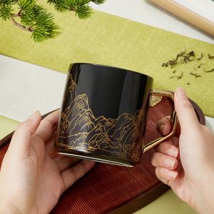 Hand Painted Modern Style Coffee Mug for Everyday Dishwasher Microwave Safe