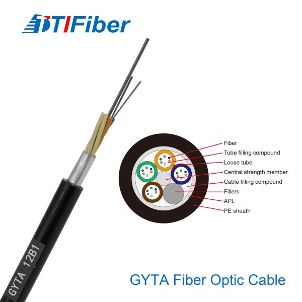 Buy G652d Gyta Fiber Optic Cable Optical Aluminum Tape 2 - 288 Strand Single Mode SM at wholesale prices