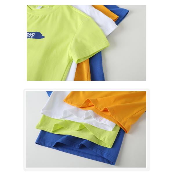 New Children's Summer T-shirt pure cotton sports breathable cool short sleeved top is suitable for boys aged 4-15