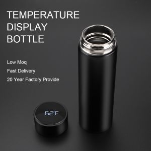 2022 Custom Color Stainless Steel Vacuum Insulated Smart Water Bottle LED
