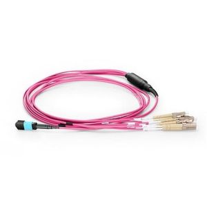 Purple FTTB Female Male UPC APC Mpo Fanout Cable