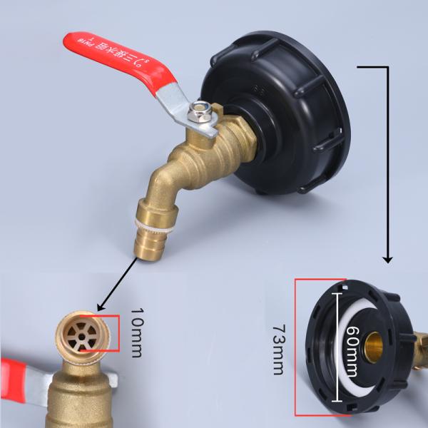 IBC Tank Adapter Replacement Valve Fitting Reducing Connector for Home Garden Water