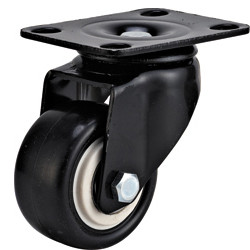 Quality light duty 2&quot; swivel black PU caster , 2.5 inch, 3 inch PU castor, small caster, lacque caster for sale