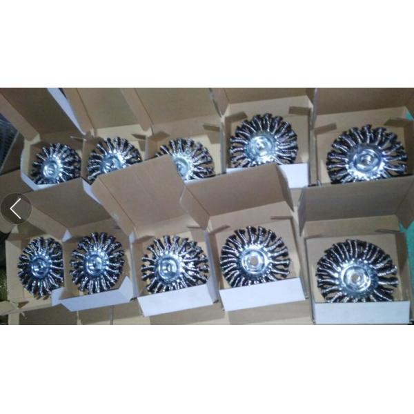High Efficiency 6 Inch Twisted Knot Circular Brush for Pipeline Descaling