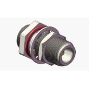 N Bulkhead Female RF Coaxial Connector with Microstrip