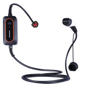 Type 2 Portable EV Charger 8A 10A 13A Adjustable With UK Plug And LCD Display