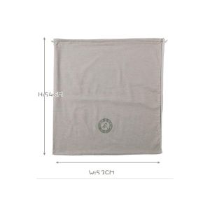 Logo Custom Velour Drawstring Bags Grey Printed Recyclable Fancy Reusable