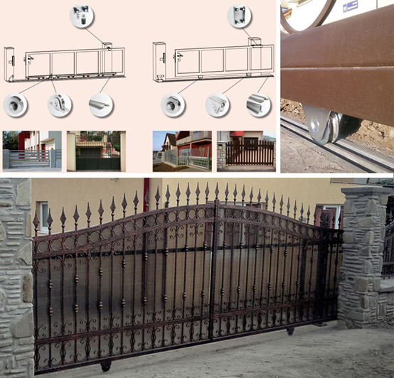 Curved Electric Sliding Gate Rail Track Door White Zinc 6 Meters