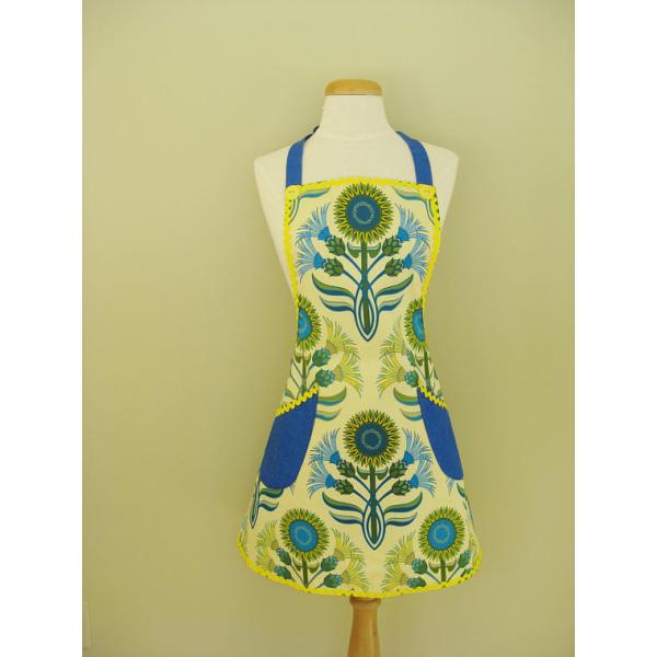 Ladies Apron, Floral Apron, Kitchen Apron, Full Cooking Apron, Gift For Women, Yellow Apron, cooking Apron, Adult Aprons