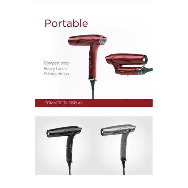 GUYLAND Hotel Hair Dryer 1800W Portable Foldable For Travel