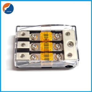 3 Way 30A-150A Car Audio Fuse Holder 32VDC Zinc Alloy Nicle Plated