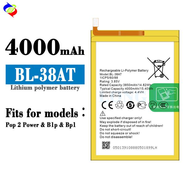 3200mAh BL-38AT BP1 B1p Battery for Tecno POP 2 Power Mobile Phone Great Performance