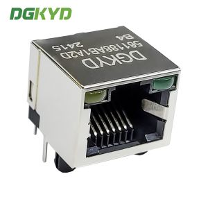 RJ45 Connector 56 With Light Strip Shielding 8P8C Flat Pin Socket DGKYD561188AB1