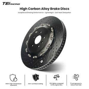 TEI P40EV Brake Caplier 4 Piston BBK Big Brake Kit for for Honda Civic EK3 EK4