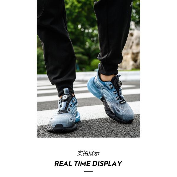 Summer BOA Rotating Button Work Shoes with KPU Flying Knit and Kevlar Anti-stab Safety Features