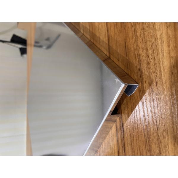 600x600mm Aluminum Metal Ceiling Non Perforation Aodnized Half Mirror Aluminum Hook On Panel