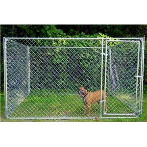 2x2x1.98m Dog Backyard Kennel Chain Link Galvanized Dog Cage