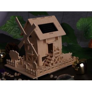 Small Solar Educational Toys Mini Wooden Playground Toys Science Kits