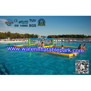 Funny Inflatable Water Games , Inflatable Aqua Park Water Volleyball Field
