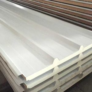 Quality Fire Insulation Cold Room Wall Foam EPS PU Rock Wool Roof Panel 950mm/1150mm Width for sale