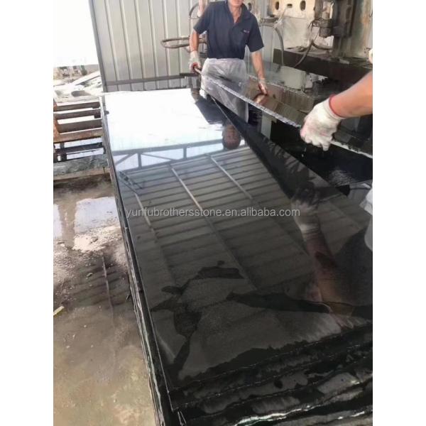Hotel Kitchen Countertop and Stairs Cut-To-Size Indian Black Star Galaxy Granite Slabs