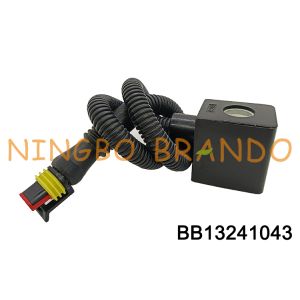 Automobile Spare Parts Solenoid Coil With Plug Connector 12VDC 24VDC