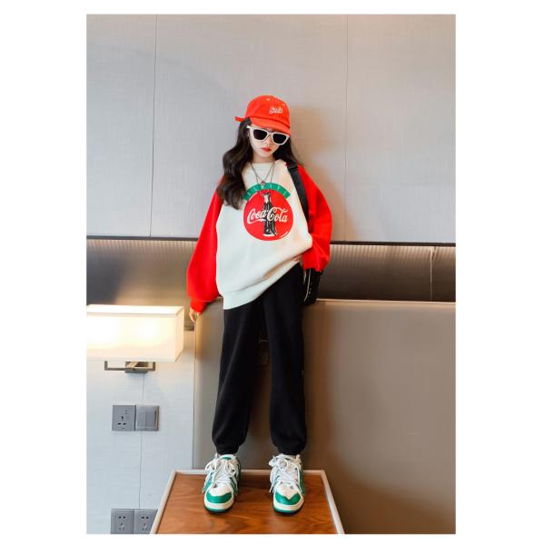 Leisure Childrens Spring Clothes Sweatpants Grey Thick Warm