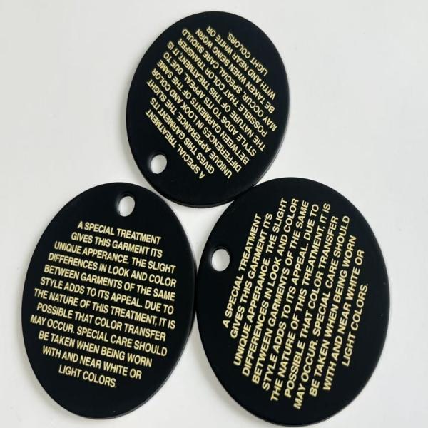 Buy Custom Clothing Hang Tags Clear and Customizable for Your Branding Solutions at wholesale prices