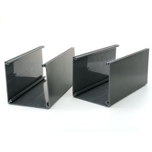 PVC Profiles Black Tube ABS Sleeve Cover Extrusion Square Channel