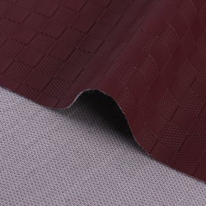 Checkered PVC Faux Artificial Leather Bag Decorative Leather Fabric