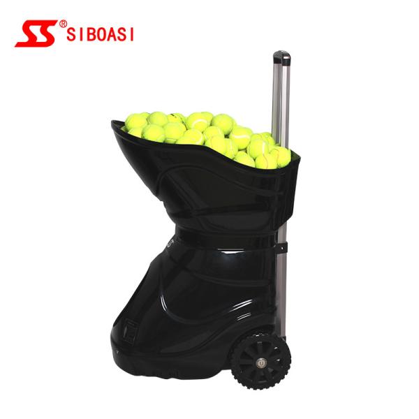 Buy Automatic Siboasi T1600 Tennis Training Machine 150pcs Balls Black Color at wholesale prices