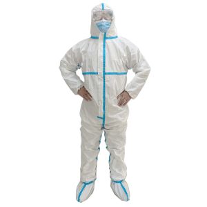 PPE Disposable Hazmat Suit With Boot Cover