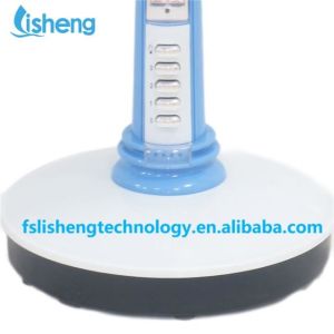 DC 12V 16 / 18 Inch Table Solar Pedestal Fan With LED Light And Lithium Battery