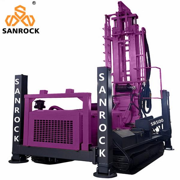 Buy Rotary Borehole Water Well Rig Deep 500m Portable Hydraulic Water Well Drilling Rig at wholesale prices
