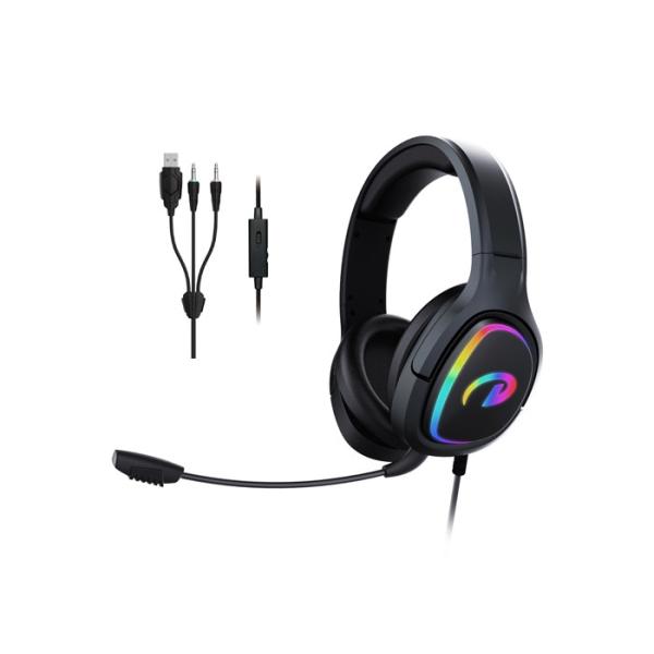 Buy Anti Entanglement RGB Gaming Headset USB POK 38db Light Up at wholesale prices