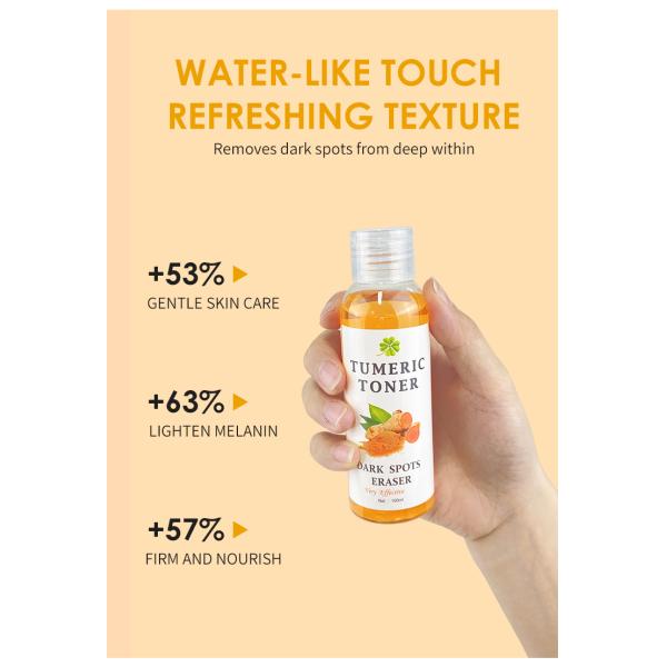 Wholesale Moisture Whitening Turmeric Toner Safety Effective Anti-acne Brightening Firming Skin Corrector Face Skin