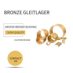 Customzied Oil / Grease Groove Casting Bronze Sleeve & Flange Six To Eight
