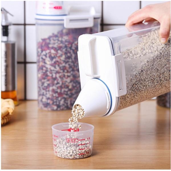 Buy 1.5L 2.5L 3L Cereal Organiser Grain Storage Containers For Home at wholesale prices