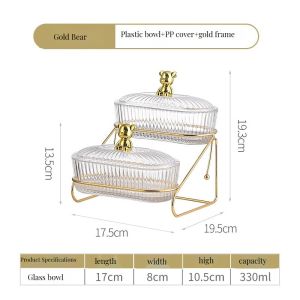 Minimalist Style 3-Tiered Deer-Inspired Glassware Tray for Back to School